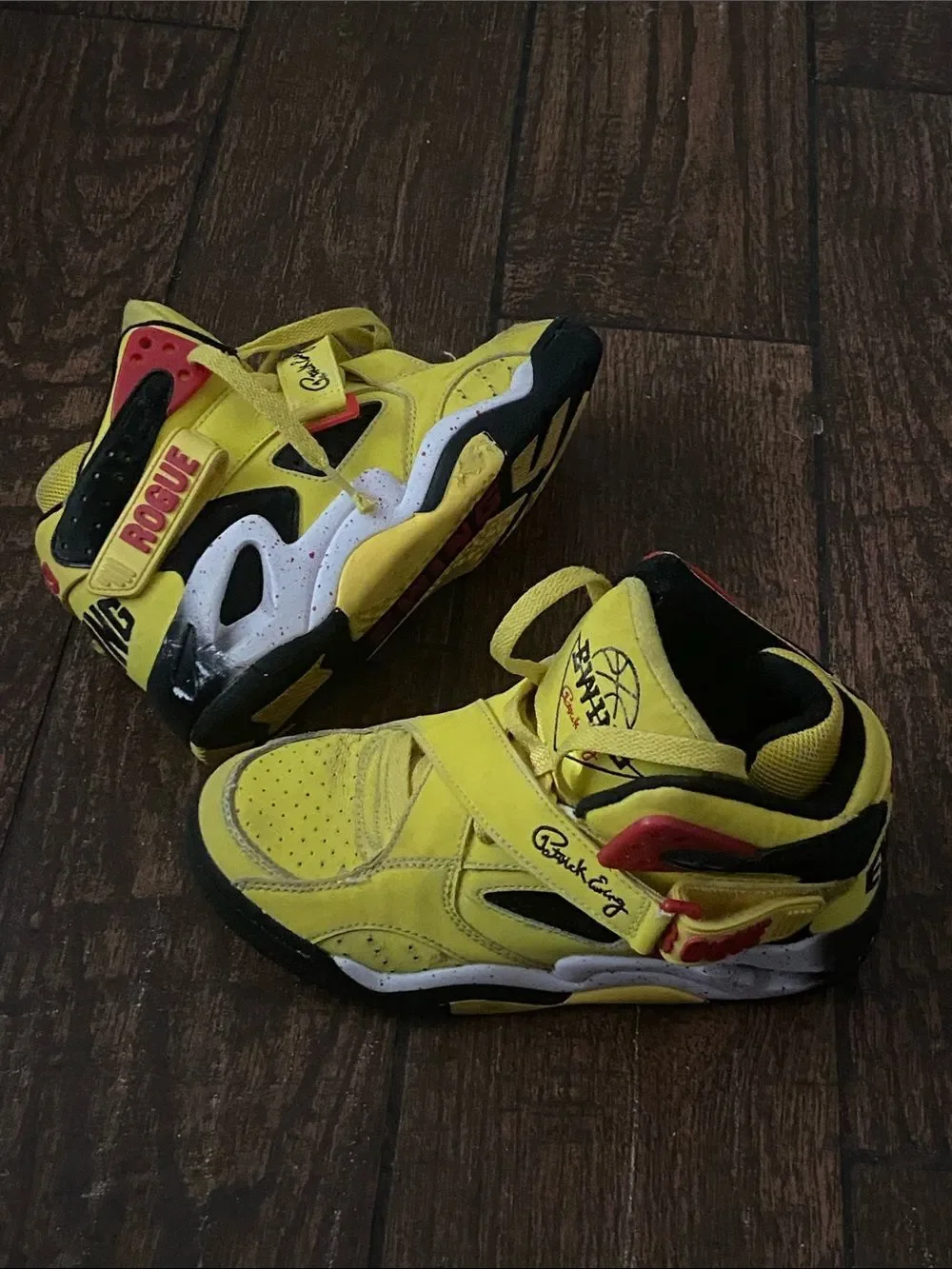 Patrick Ewing Kids Yellow Basketball-Style Sneakers Kids Size 5 US